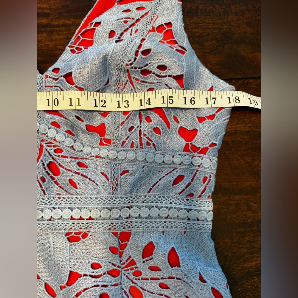 Maeve Blue and Red Floral Mini Dress - Picture 11 of 12